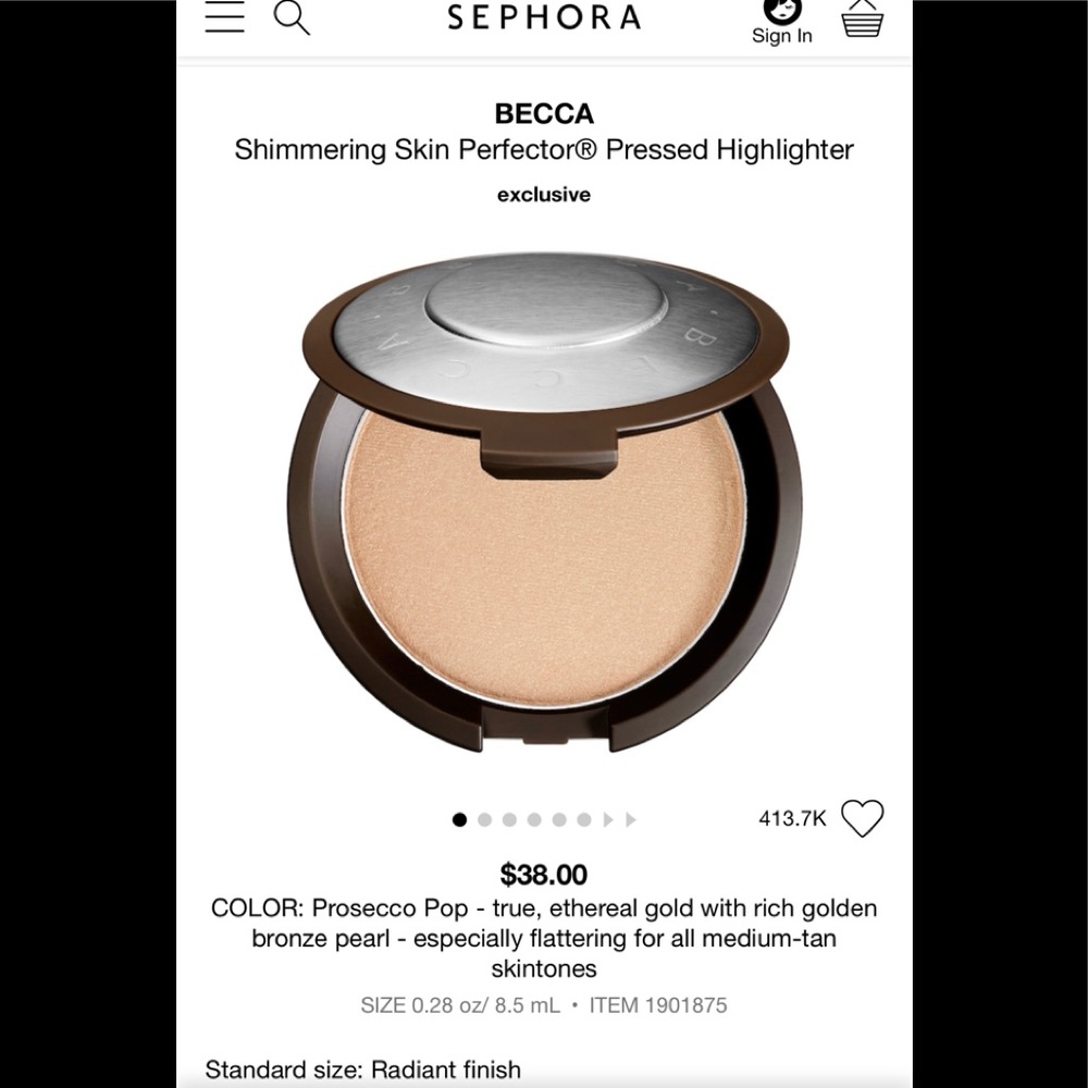 BECCA pressed highlighter